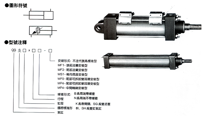 QGB直路程氣缸
